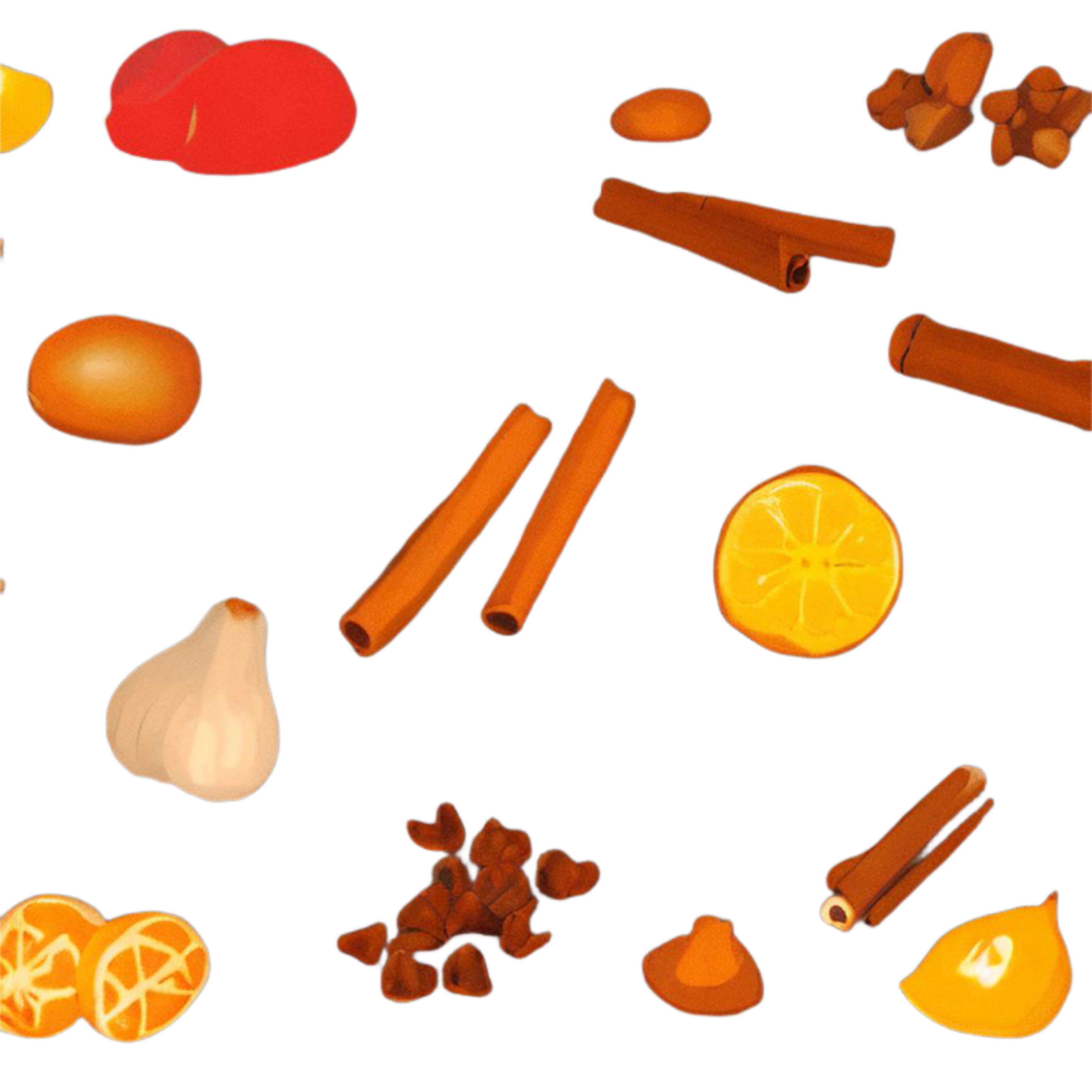 Een gezonde kruidenmix, eventueel met noten of fruit. Kaneel, Gember, Knoflook, Kurkuma